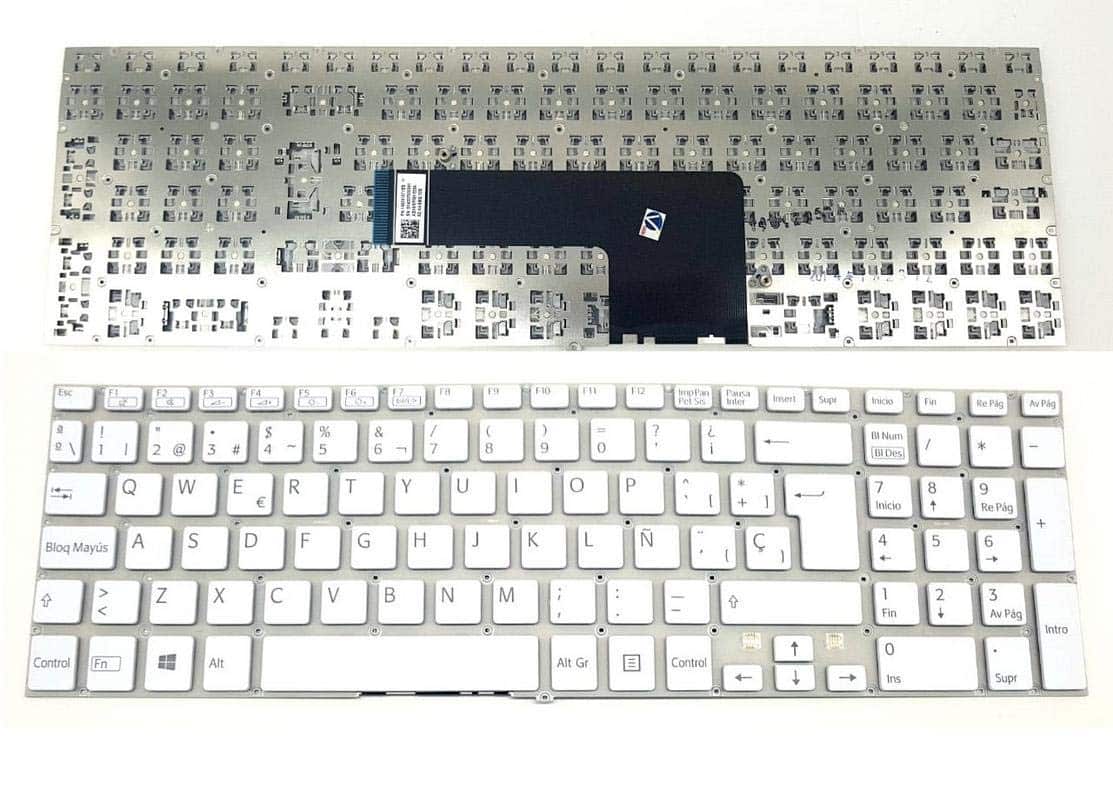 Sony Vaio Keyboard For 15 Series 15E SVF15 SVF152 SVF153 SVF15A SVF15E SVF15215SNB, White