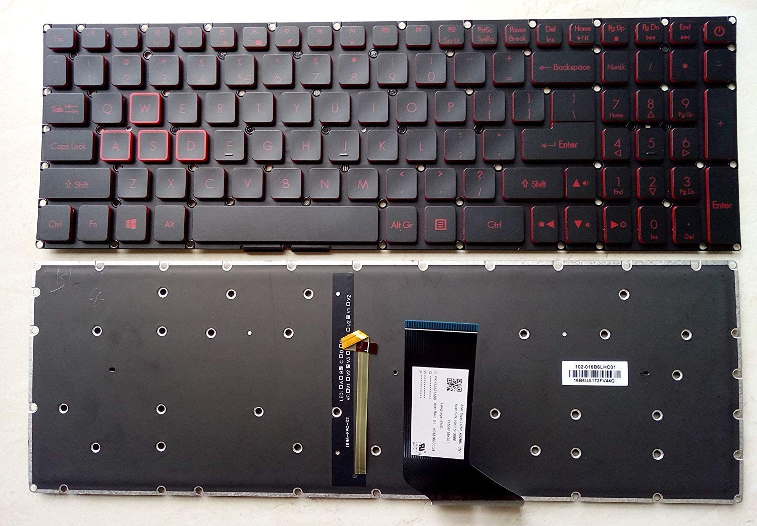 Keypad For Acer Nitro 5 AN515 AN515-51 AN515-52 AN515-53 N17C1 N16C7 With Backlight