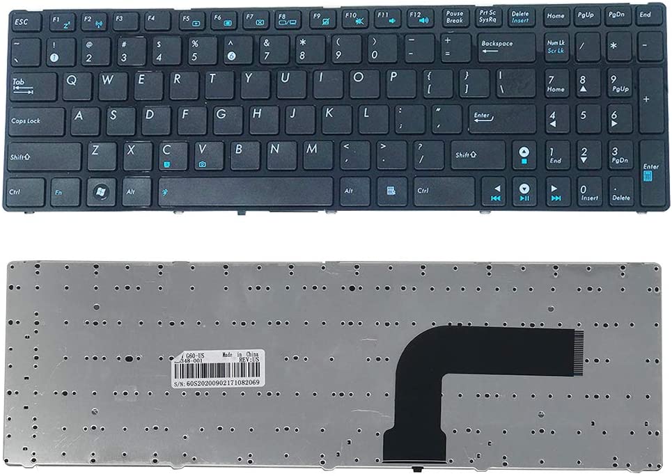 Laptop Keyboard For Asus P53E P53SJ A43 A52 A53 A54L A73E B53 F50 F70 G51 G53 G60 G72 G73 K52 K54 K72 K73